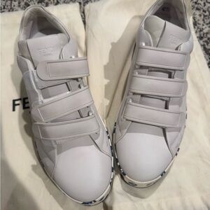 Fendi White Strap Sneakers